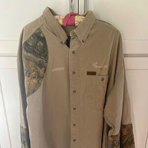 John Rich And Bros Woolrich 3 XL Mens NRA Hunting Camo Button Down Long Sleeves